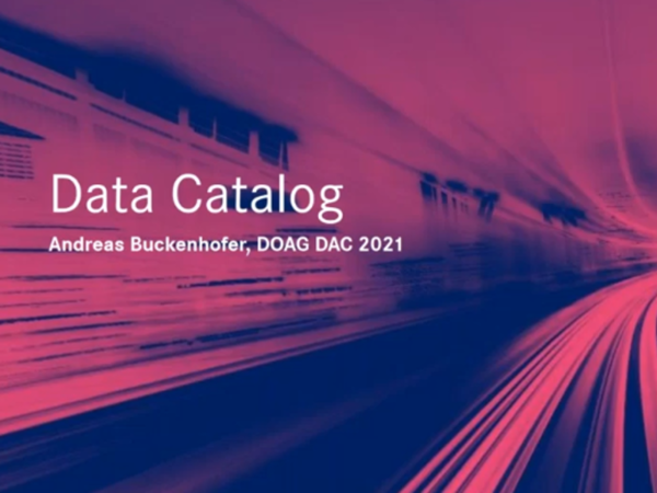 DOAG DAC WebSession Andreas Buckenhofer Data Catalog News